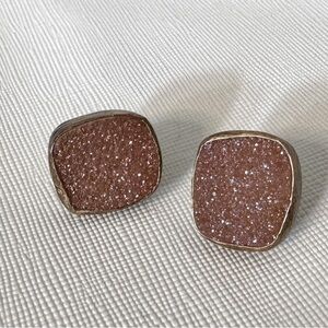 Sparkling taupe Stud geode Earrings post earrings bling bling